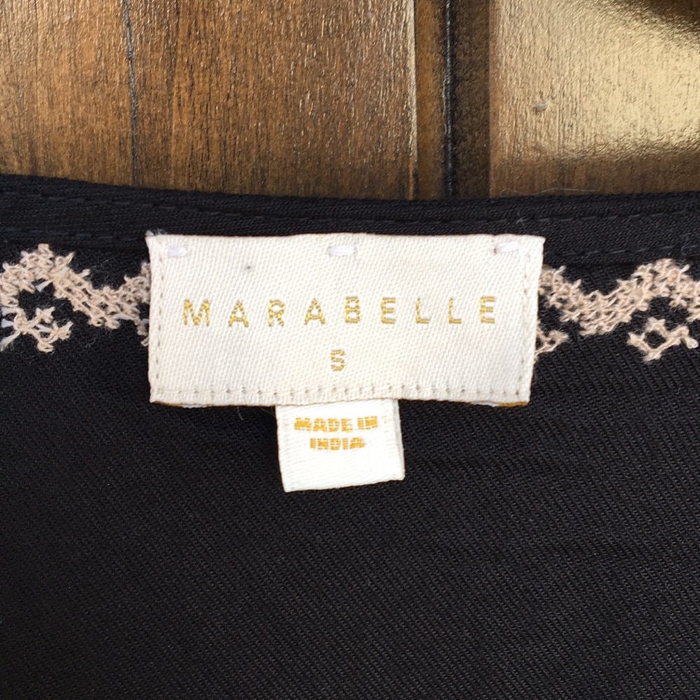 Marabelle Boho Embroidered Tassel Blouse S - Picture 6 of 7